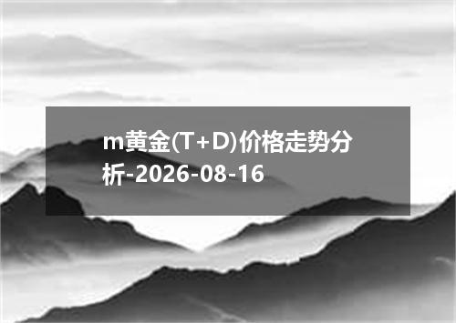 m黄金(T+D)价格走势分析-2026-08-16
