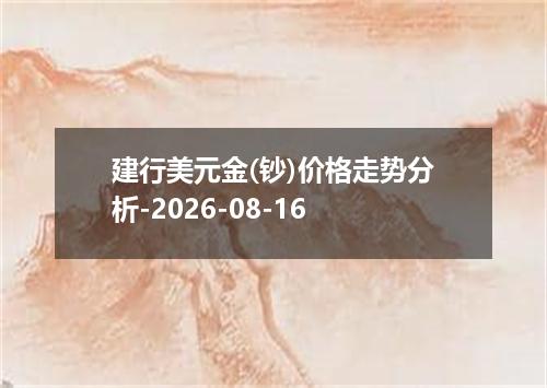 建行美元金(钞)价格走势分析-2026-08-16