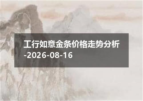 工行如意金条价格走势分析-2026-08-16