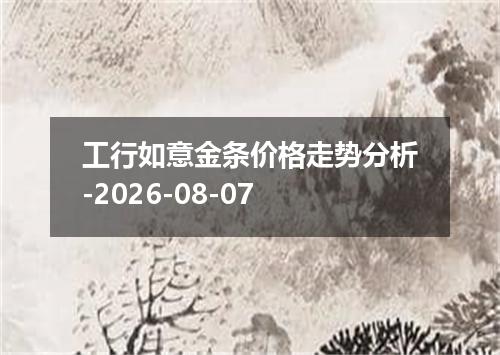 工行如意金条价格走势分析-2026-08-07