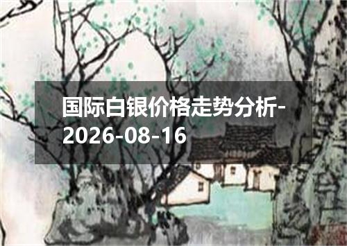 国际白银价格走势分析-2026-08-16