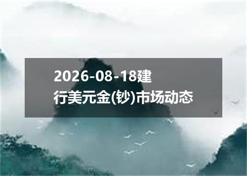 2026-08-18建行美元金(钞)市场动态