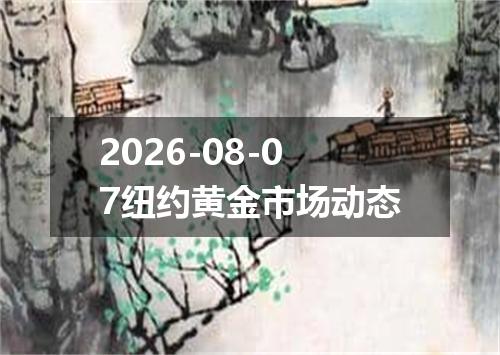 2026-08-07纽约黄金市场动态