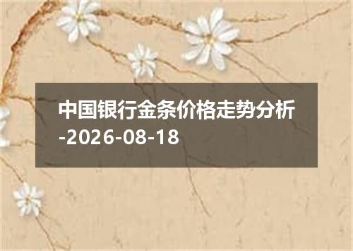 中国银行金条价格走势分析-2026-08-18