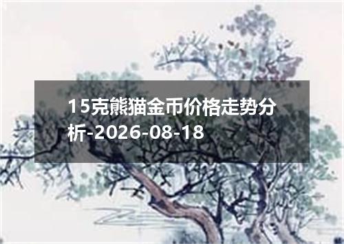 15克熊猫金币价格走势分析-2026-08-18