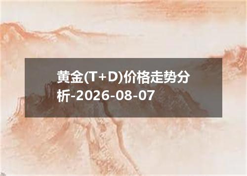 黄金(T+D)价格走势分析-2026-08-07