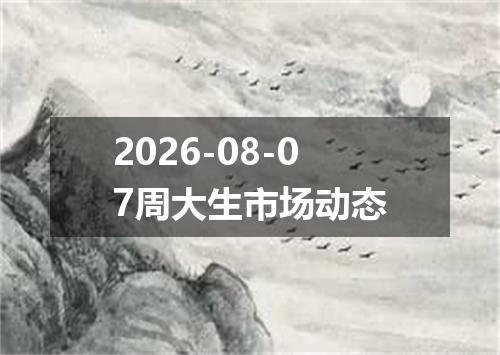 2026-08-07周大生市场动态