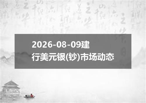 2026-08-09建行美元银(钞)市场动态
