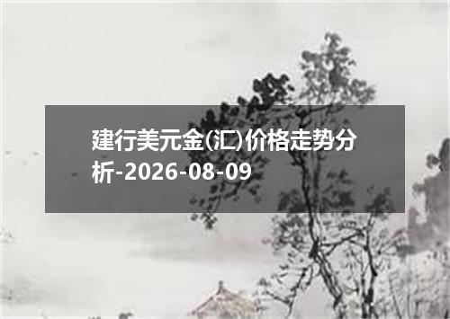 建行美元金(汇)价格走势分析-2026-08-09