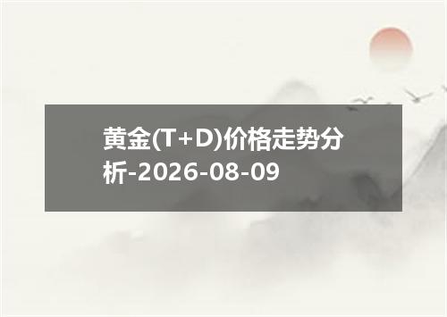 黄金(T+D)价格走势分析-2026-08-09