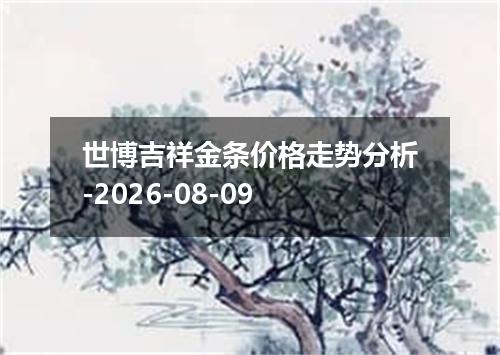 世博吉祥金条价格走势分析-2026-08-09
