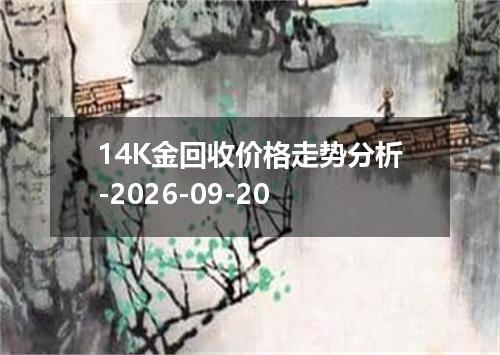 14K金回收价格走势分析-2026-09-20