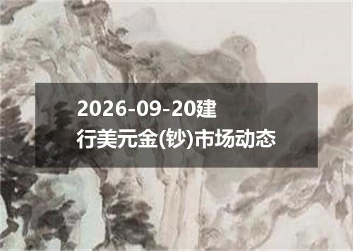 2026-09-20建行美元金(钞)市场动态