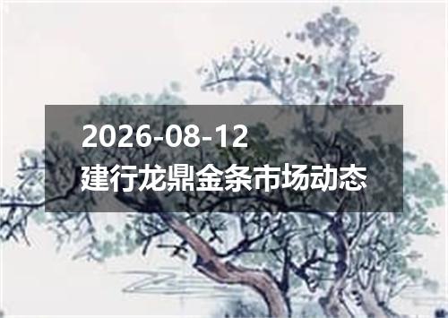 2026-08-12建行龙鼎金条市场动态