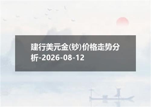 建行美元金(钞)价格走势分析-2026-08-12