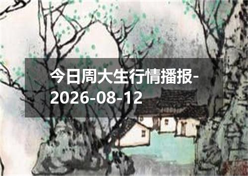 今日周大生行情播报-2026-08-12