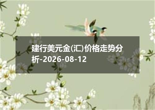 建行美元金(汇)价格走势分析-2026-08-12