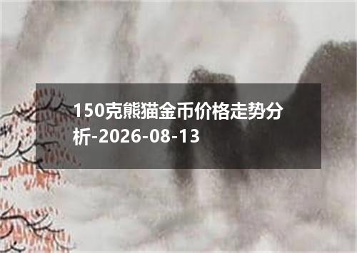 150克熊猫金币价格走势分析-2026-08-13