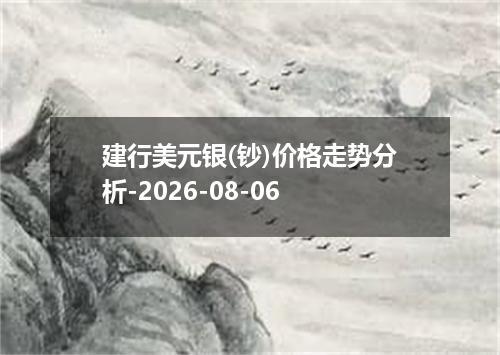 建行美元银(钞)价格走势分析-2026-08-06