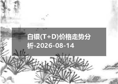 白银(T+D)价格走势分析-2026-08-14
