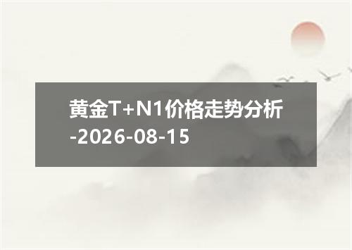 黄金T+N1价格走势分析-2026-08-15